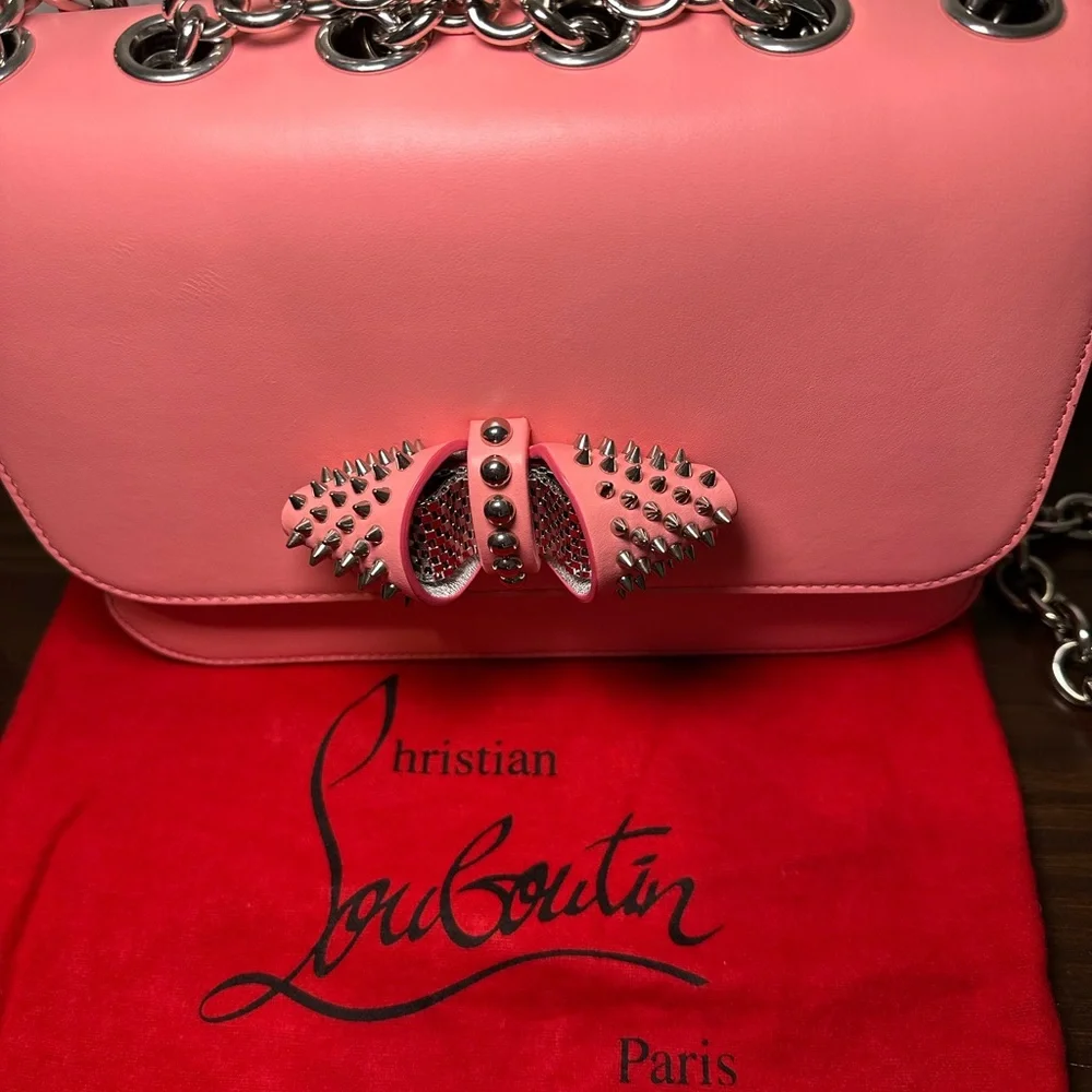 Christian Louboutin Pink Bow Purse - Picture 4 of 9
